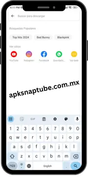 Plataformas conectadas en Snaptube APK