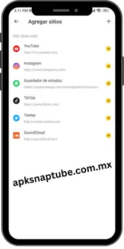 Conectar diferentes plataformas en Snaptube